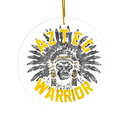 Aztec Warrior Indigenous Mexican Aztec Jaguar Ceramic Ornaments