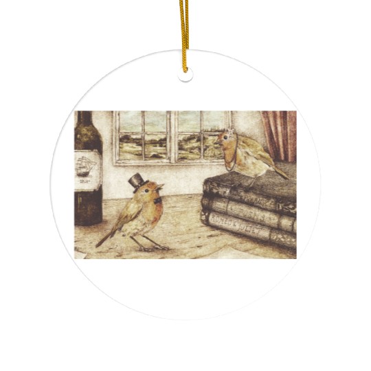 Robin Love Ceramic Ornaments