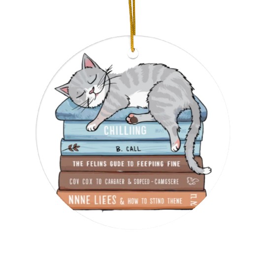 How to Chill Like a Cat Classic Ceramic Ornaments
