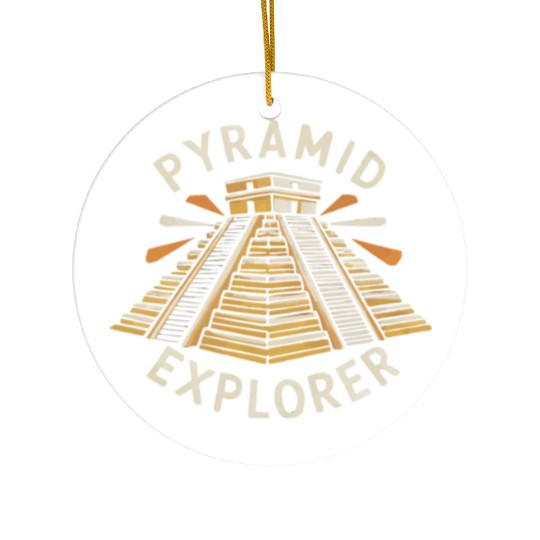 Aztec Pyramid Mayan Indigenous Mexican Aztec Ceramic Ornaments