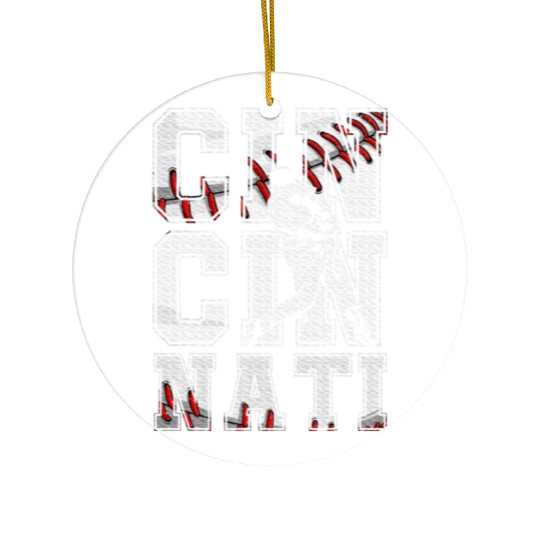 Cincinnati Baseball Lover Met At Game Day Ceramic Ornaments