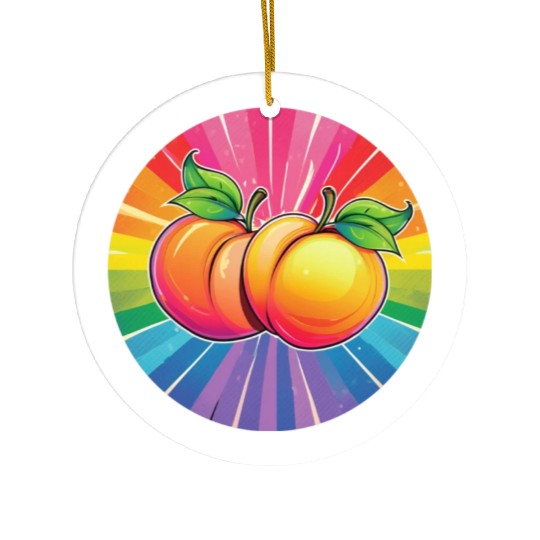 LGBTQ Peach Ceramic Ornaments