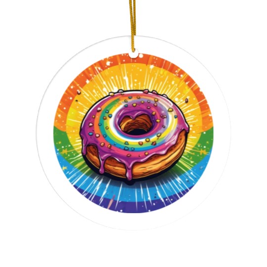 LGBTQ Donut Ceramic Ornaments