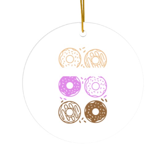 Donut Gym Workout Ceramic Ornaments