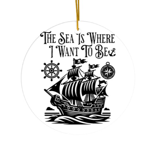 sailing lover - boat lover motif - sea saying Ceramic Ornaments