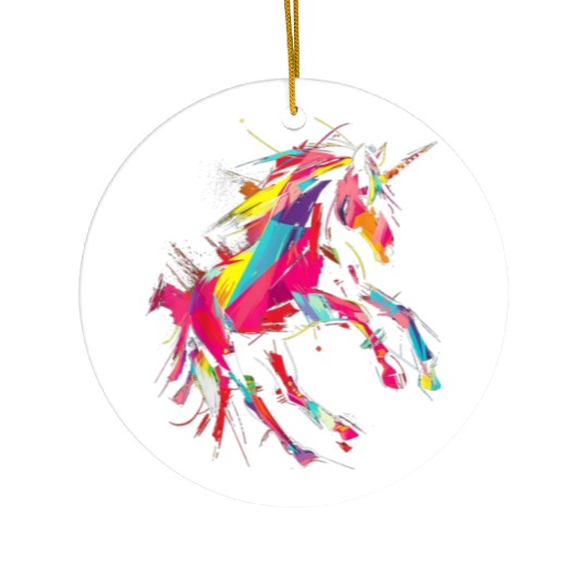 Unicorn Rainbow Animal Zoo Ceramic Ornaments