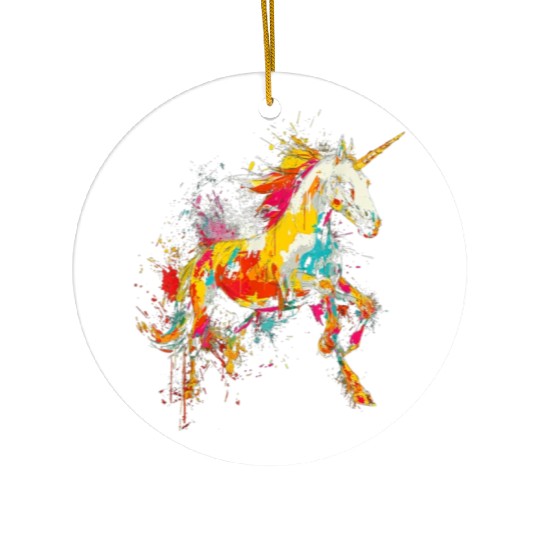 Unicorn Rainbow Animal Zoo Ceramic Ornaments