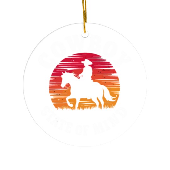 Cowboy Lifestyle Western Theme with Horses and Ceramic Ornaments