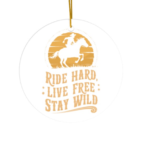 Cowboy Lifestyle Western Theme with Horses and Ceramic Ornaments