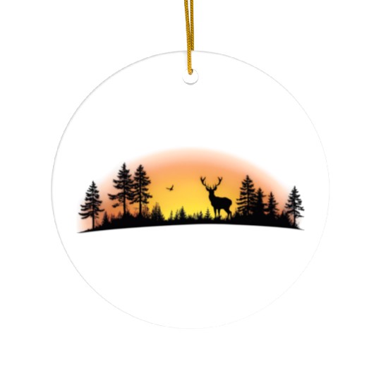 Sunset Wilderness Ceramic Ornaments
