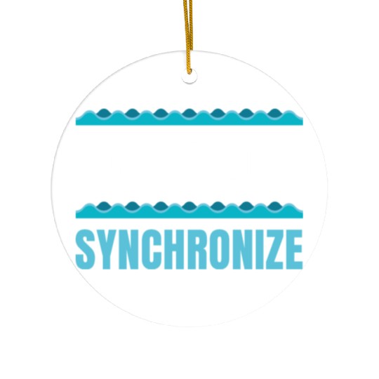 syn Keeping It Synchronize Swimming Ballerina Ceramic Ornaments