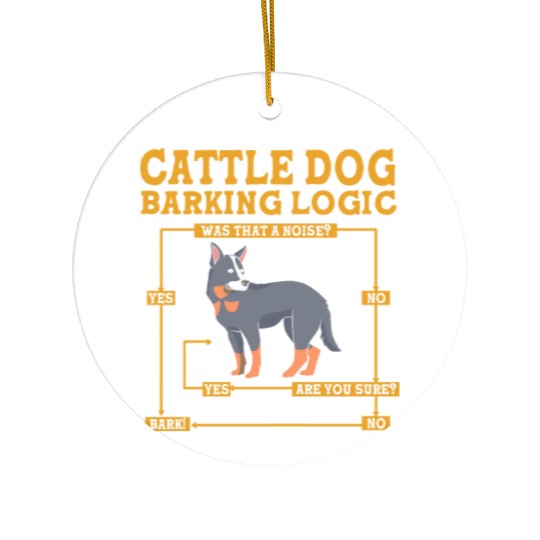 Blue Heeler Australian Barking Logic Cattle Dog Ceramic Ornaments