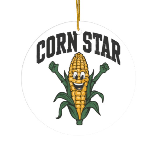 Funny Farm Food Ceramic Ornaments Corny Cob Farmer Corn Star