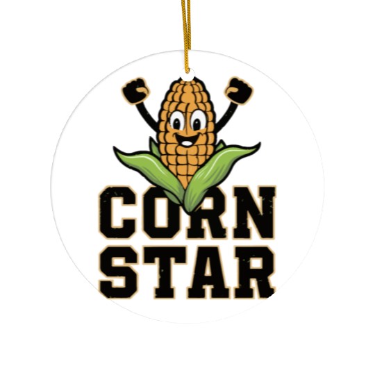 Funny Farm Food Ceramic Ornaments Corny Cob Farmer Corn Star