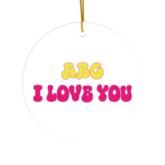 Alphabet ABC I Love You Ceramic Ornaments