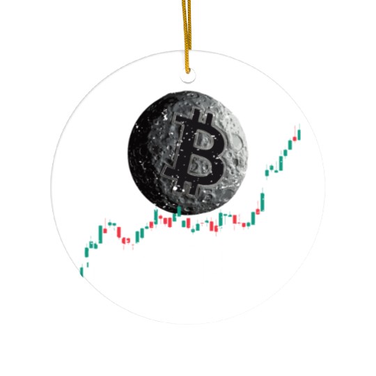 Bitcoin Chart To The Moon Ceramic Ornaments