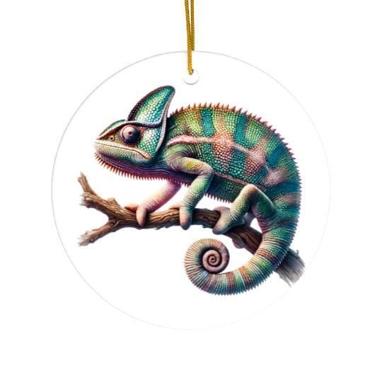 fascinating, lively chameleon motif Ceramic Ornaments