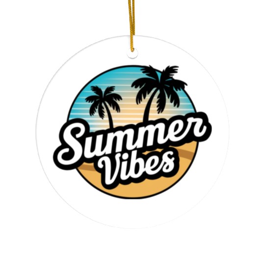 Tropical Sunset Escape Ceramic Ornaments