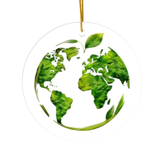 Green Planet Ceramic Ornaments
