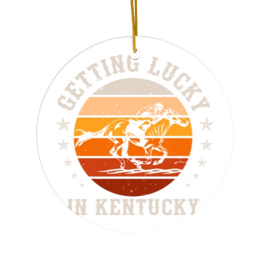Getting Lucky In Kentucky Horse Racing Ceramic Ornaments