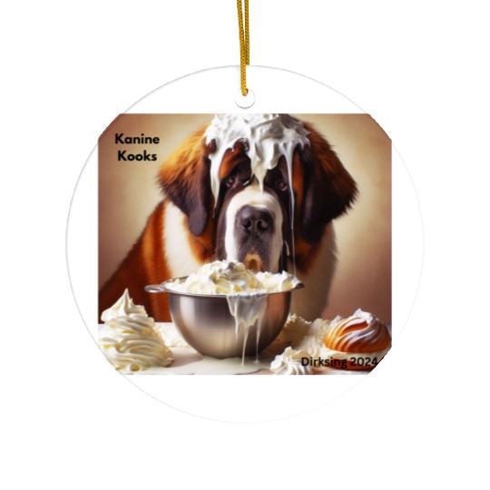 Cool fun food dog Ceramic Ornaments