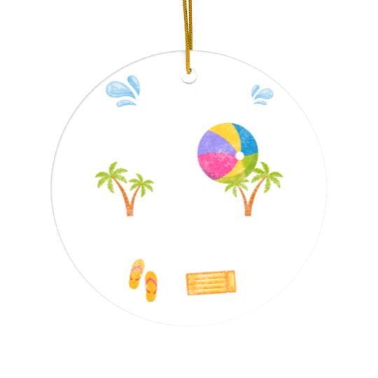 Pool Party Diving Vacation Swimming Trunks Ceramic Ornaments