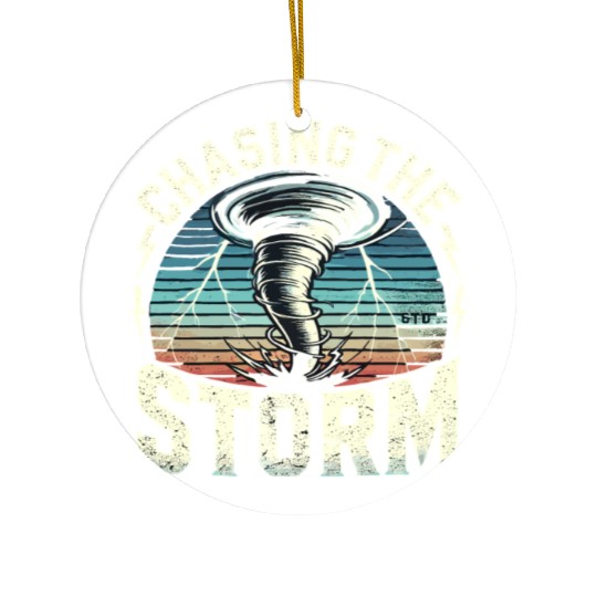 Tornado Chasing Adventures: Embrace Nature's Fury Ceramic Ornaments