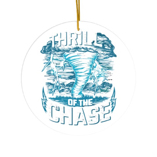 Tornado Chasing Adventures: Embrace Nature's Fury Ceramic Ornaments
