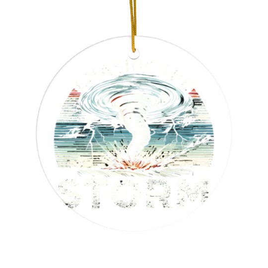 Tornado Chasing Adventures: Embrace Nature's Fury Ceramic Ornaments