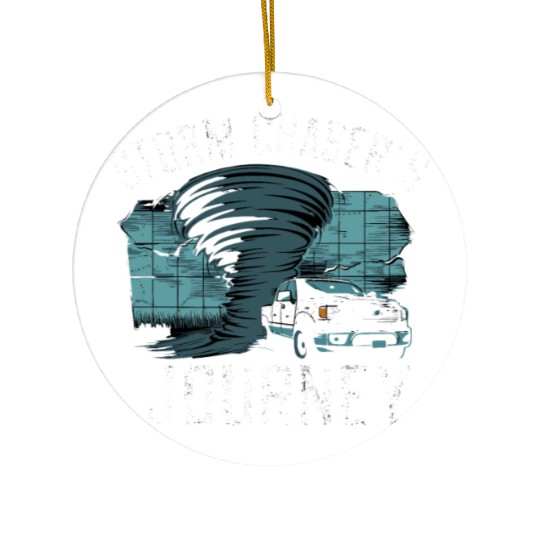 Tornado Chasing Adventures: Embrace Nature's Fury Ceramic Ornaments