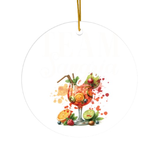 Cocktail Bartender Team Sangria Ceramic Ornaments
