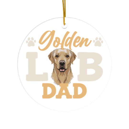 Labrador GOLDEN LAB DAD Labrador Owner Men Ceramic Ornaments