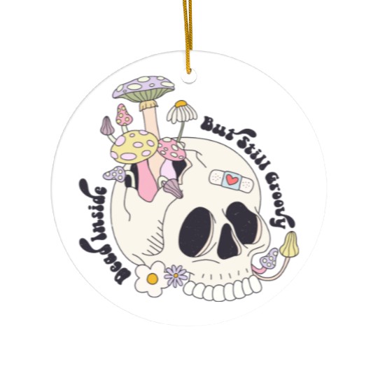 Dead Inside But Still Groovy Ceramic Ornaments