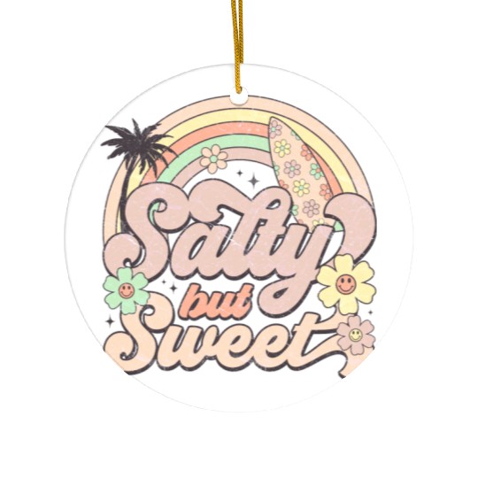 Salty but Sweet - Retro Summer Design Ceramic Ornaments