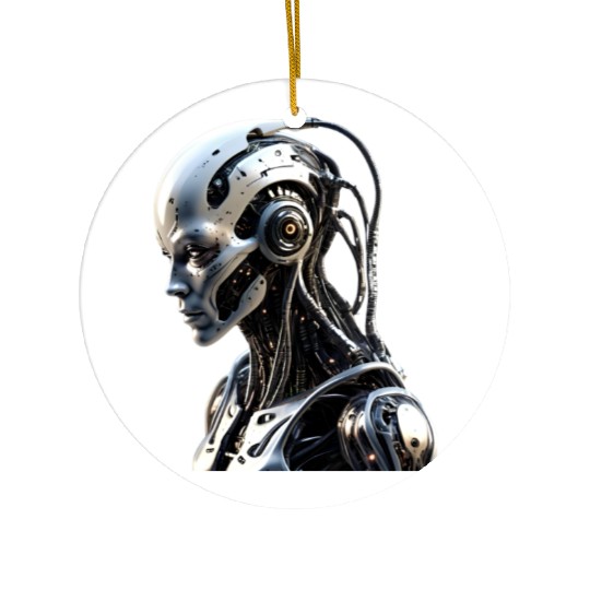 Cyborg Robot Milton Ceramic Ornaments