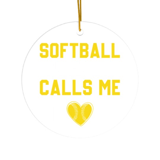 Softball Dad Funny Daddy Father's Day Ceramic Ornaments