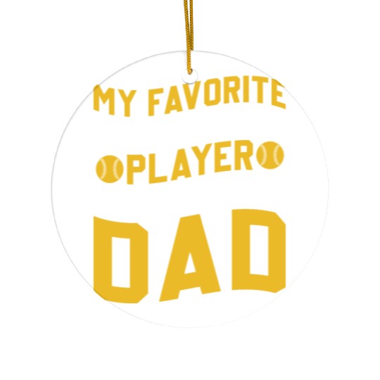 Calls Me Softball Dad Funny Daddy Father's Day Ceramic Ornaments