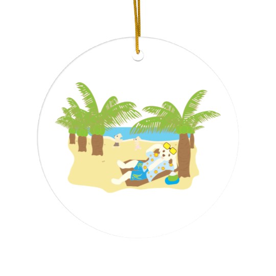 summer the sea Ceramic Ornaments