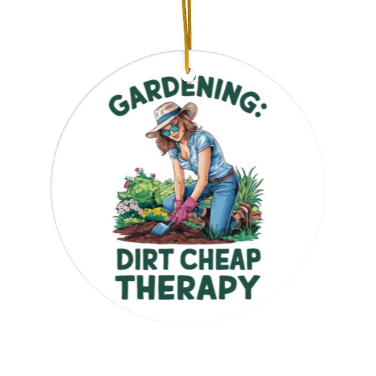 Funny Gardening Quote Ceramic Ornaments