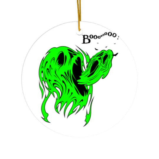 Green Ghost Ceramic Ornaments