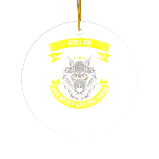 Wolf Dog Wild Ceramic Ornaments