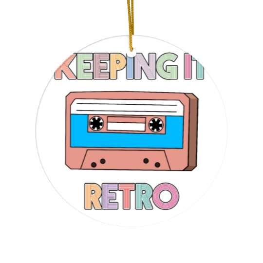 KEEPING IT RETRO - 90's RETRO CASSETTE TAPE DESIGN Ceramic Ornaments
