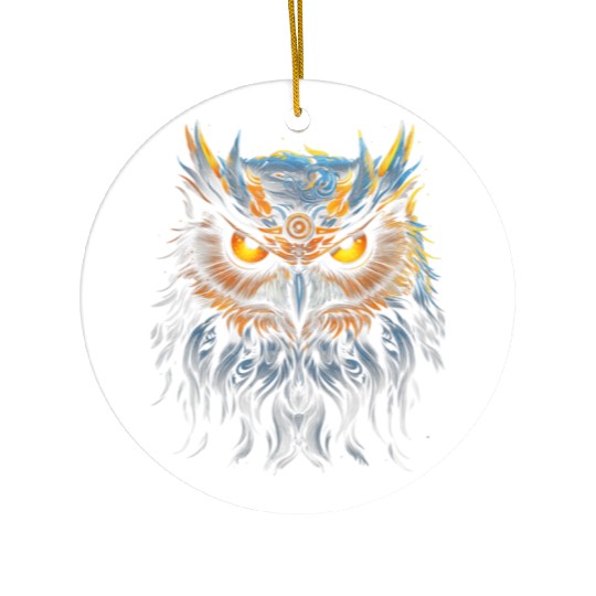 Artwork Fantasy Owl Bird Ceramic Ornaments