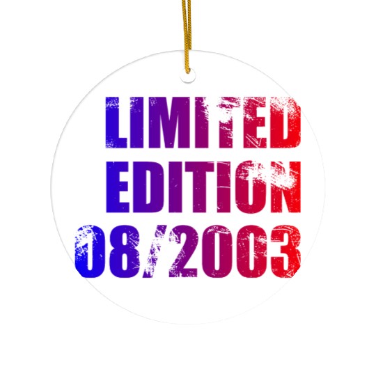 21st birthday Limited Edition 08/2003 Ceramic Ornaments