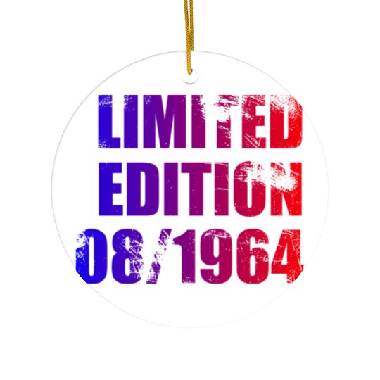 60th birthday Limited Edition 08/1964 Ceramic Ornaments