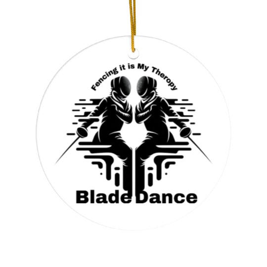 Fencing it is My Theropy Ceramic Ornaments