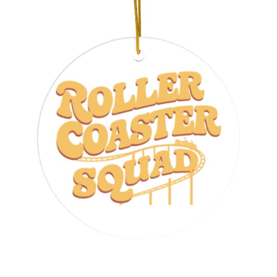 Roller Coaster Squad Fun Thrill Ride Team Ceramic Ornaments