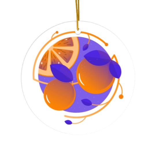 Orange Fruit Ceramic Ornaments