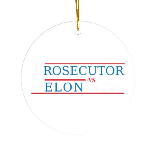 Prosecutor Vs Felon Funny Voting Election 2024 2 Ceramic Ornaments