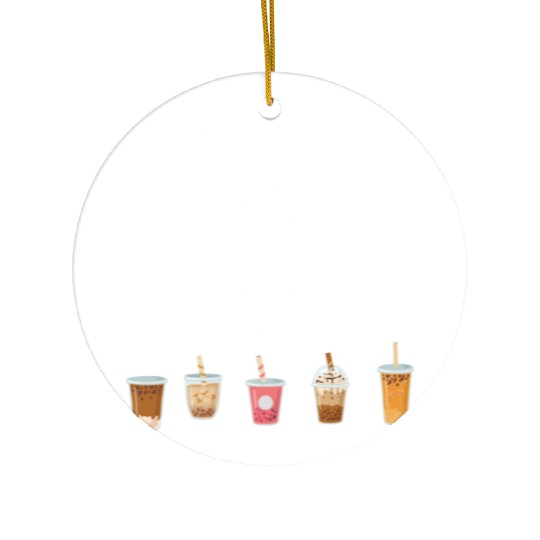Powered By Boba Tea Bubble Japan K-pop Korean Ceramic Ornaments